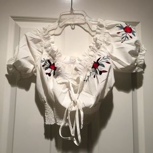 ZAFUL crop top off the shoulder